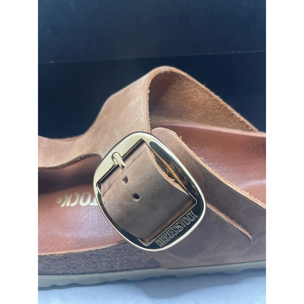 Birkenstock Women's Gizeh Big Buckle Oiled Leather Thong Sandals EUR 37- US 6.5 - Picture 10 of 10